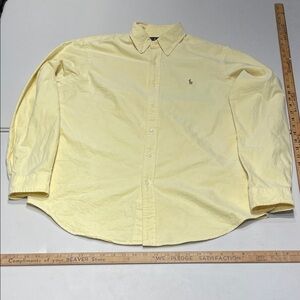Ralph Lauren size Large Light Yellow Oxford Cloth Button Down Shirt